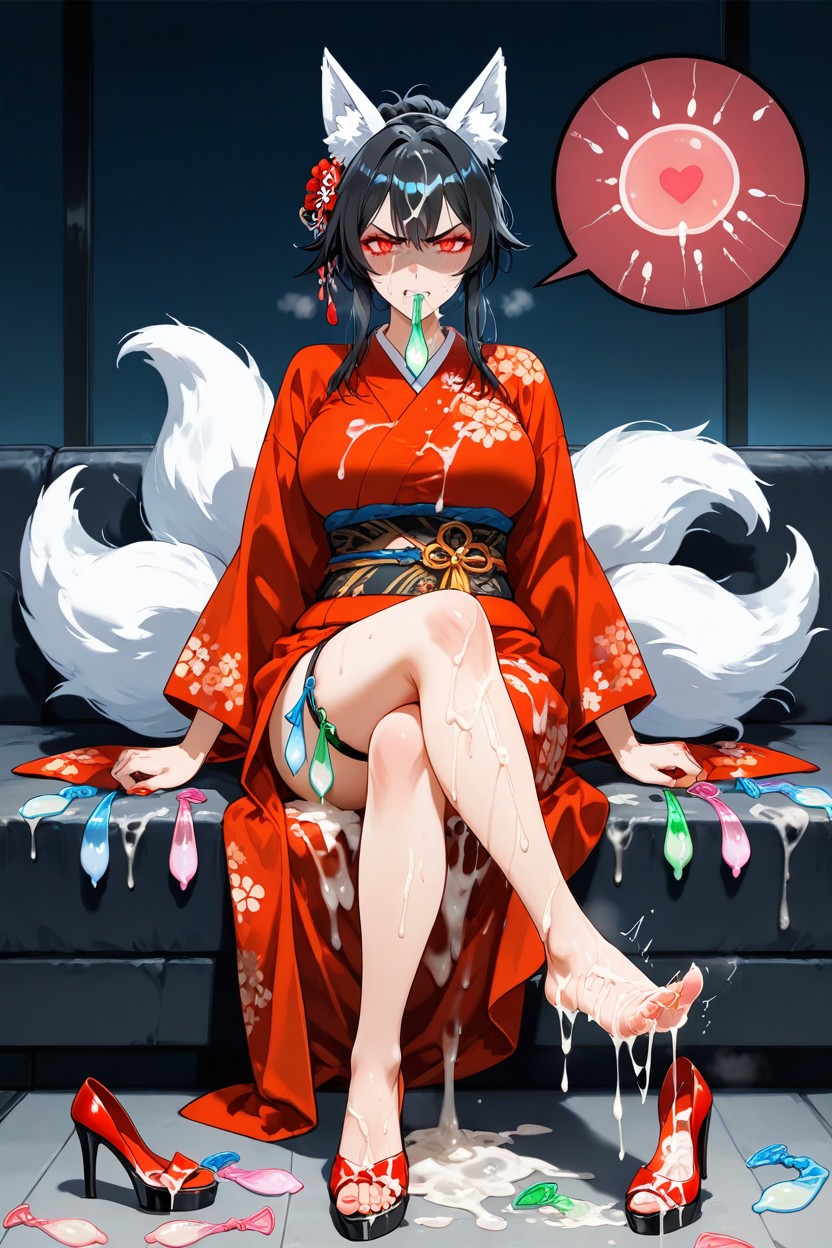 Used Condom Waistband, A Lot Ring Used Condom Thigh Circumference, Drinking Semen Hentai IA