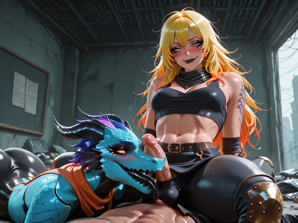 Back Hair, Smug, Scarf Hentai AI Porn