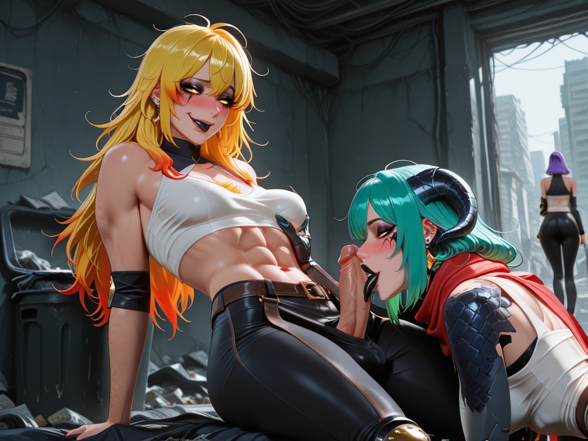 Long Length, Oral Sex, Hand Down Pants Hentai AI Porn