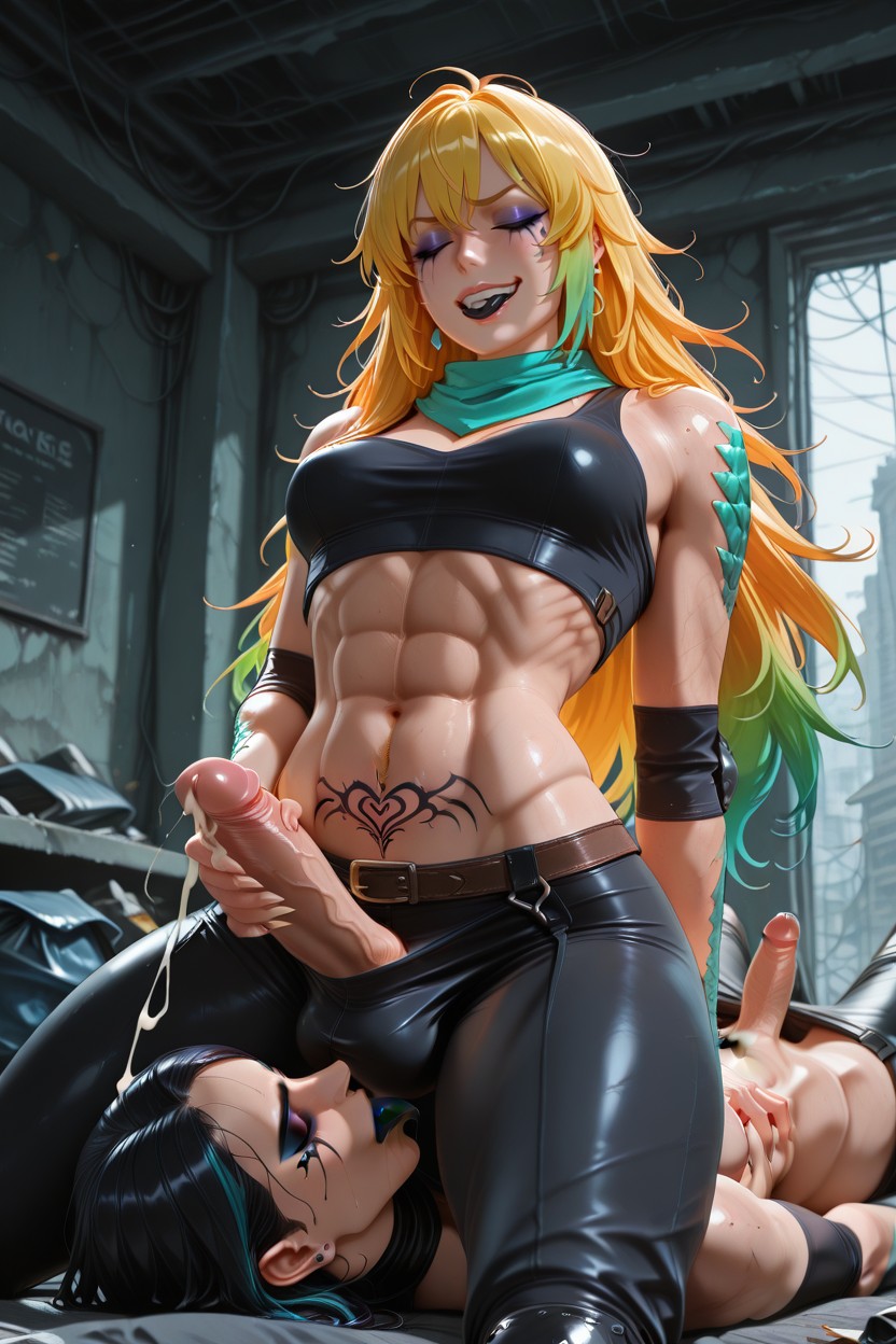 Grabbing Crotch, Dragon Scales, Futanari Hentai IA