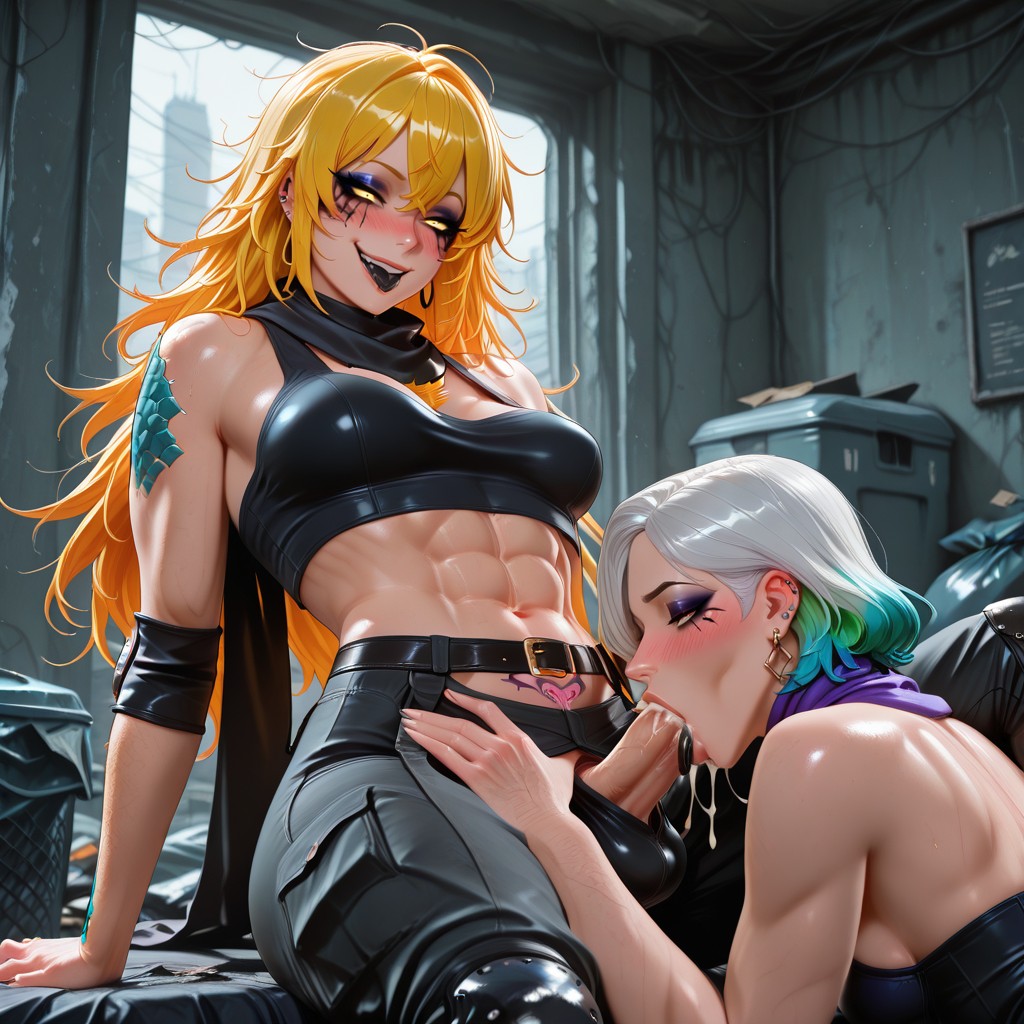 Pechos Pequeños, Back Hair, Heavy Eye Makeup Hentai IA