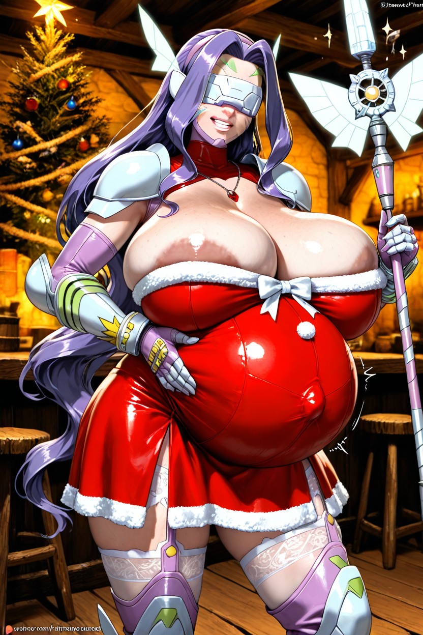 Magic Staff, Red Slutty Dress, Long Eyelashes Hentai AI Porn