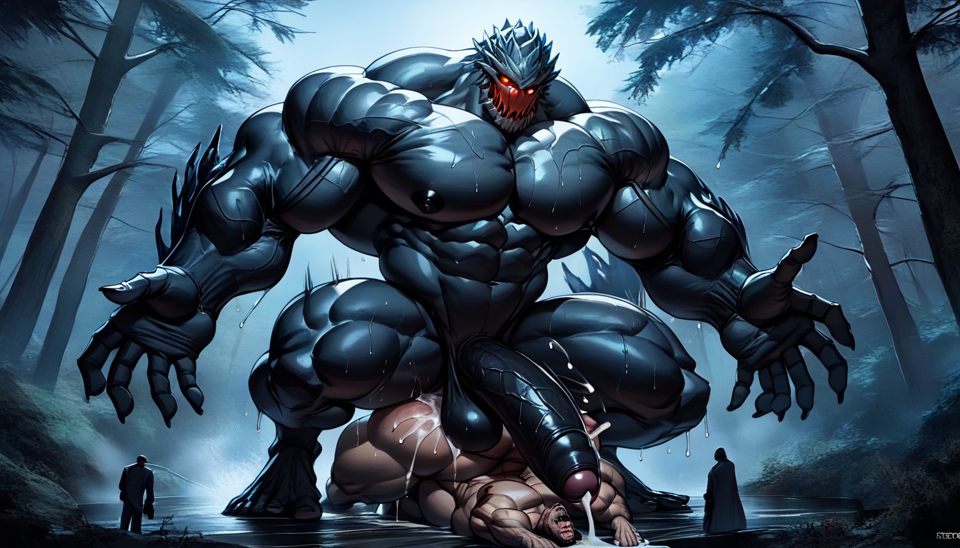 Giant Penis, Side View, Action Lines Visible Hentai AI Porn