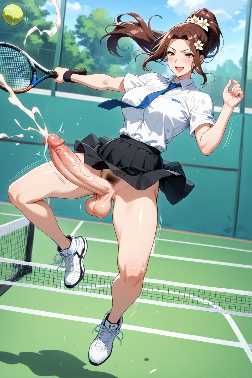 Full Body, Laughing, Necktie Hentai AI Porn