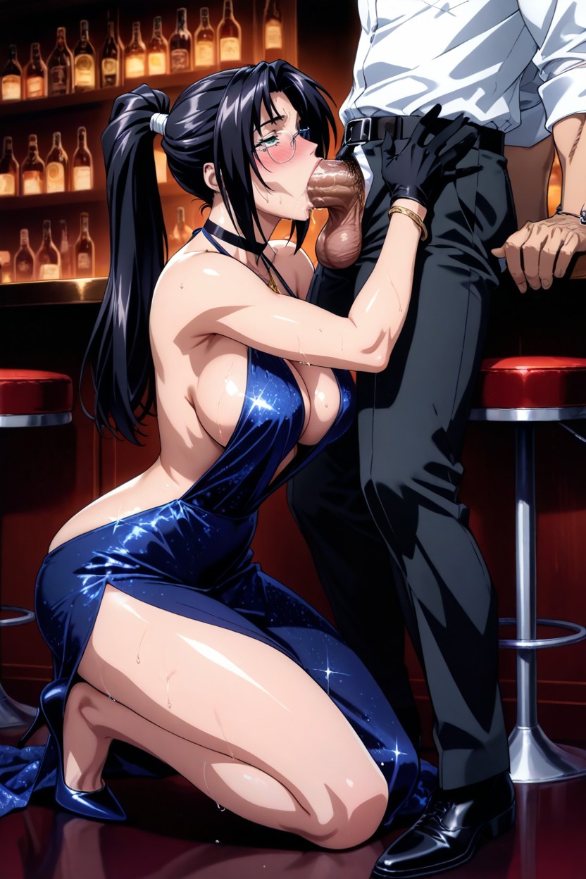Bible Black The Animation Official Art Style, Green Eyes, Uncensored Hentai AI Porn