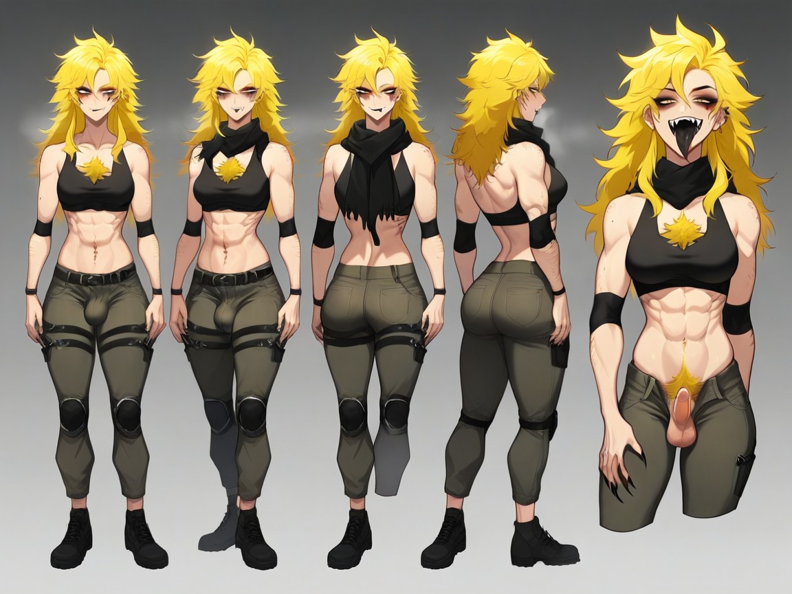 Many Piercings, Fit, Black Tongue Hentai AI Porn