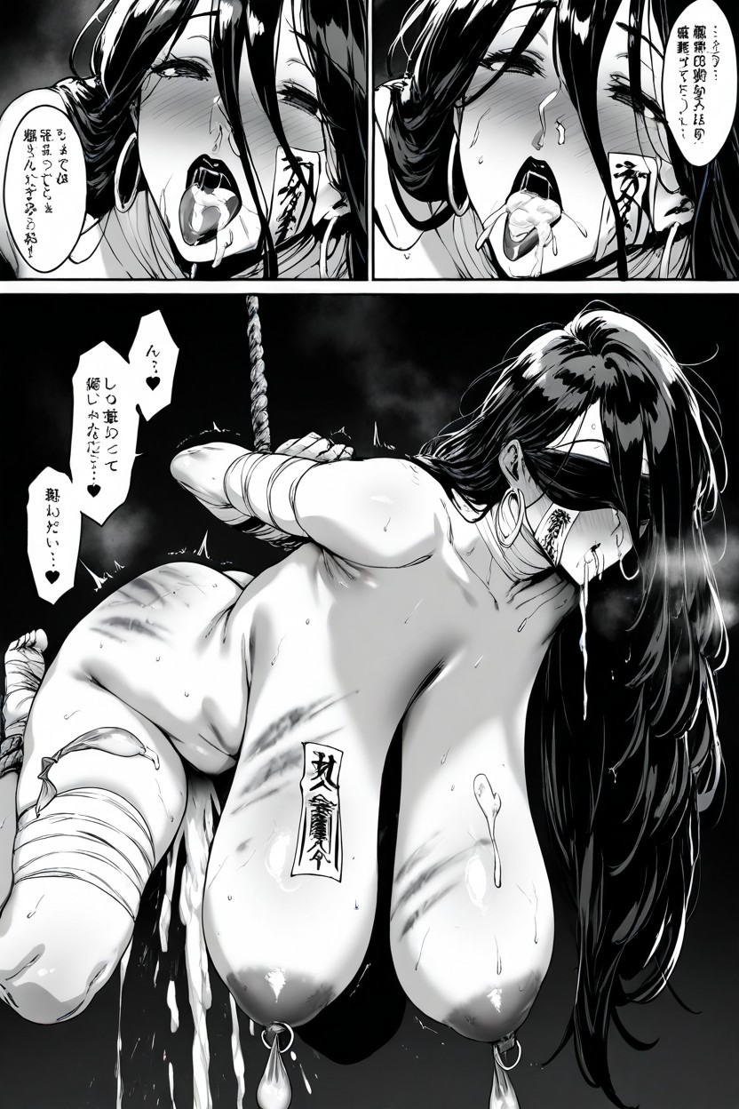 Long Hair, Gigantic Saggy Breasts, Stitches On Hands Hentai AI Porn