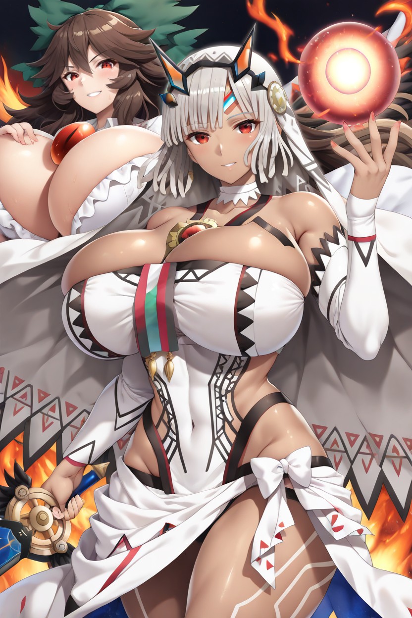 "altera From Fate Extella", Long Hair, White Veil Hentai IA