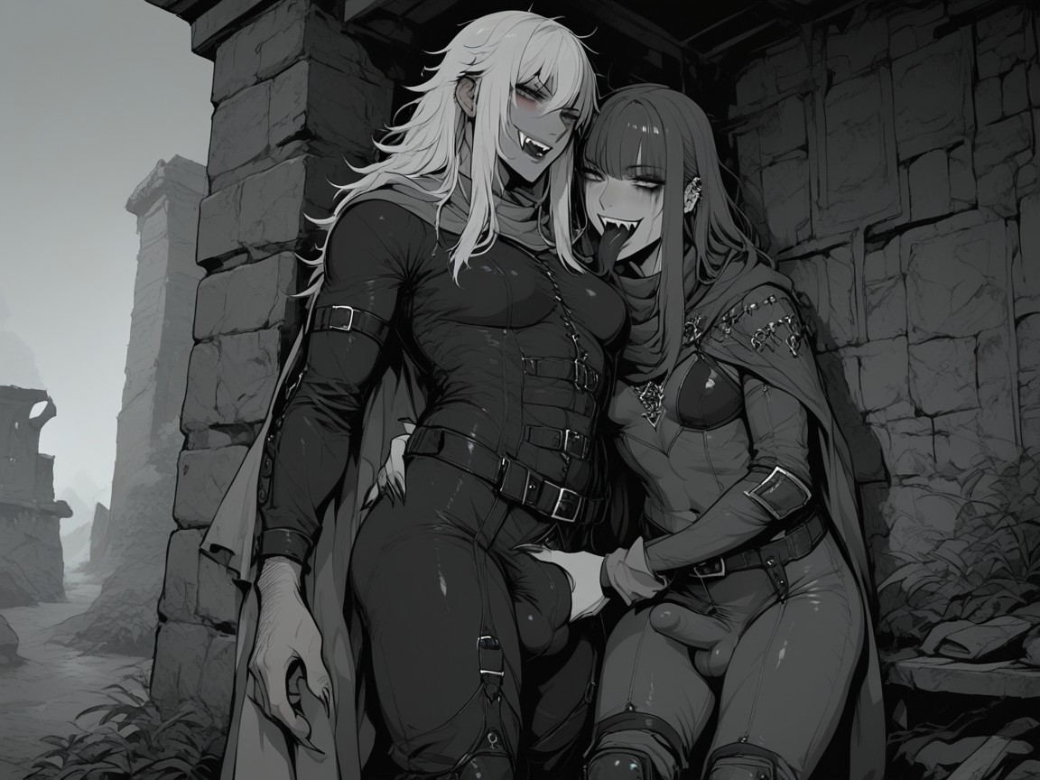 Sword, Back Hair, Grabbing Crotch Hentai AI Porn