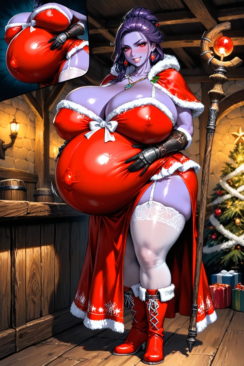 Heavily Pregnant, Tavern, Belly Expansion Hentai AI Porn