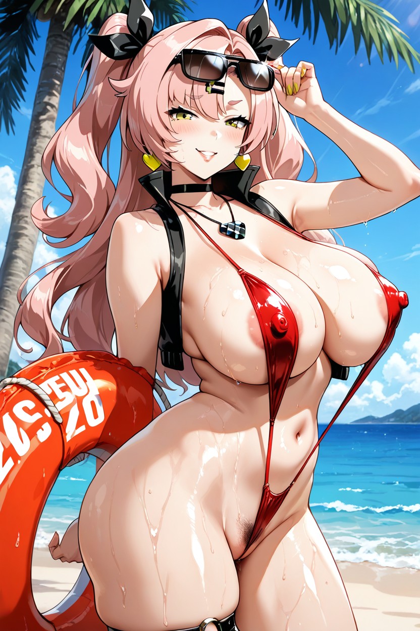 Swimsuit, Cleavage, Day Hentai AI Porn