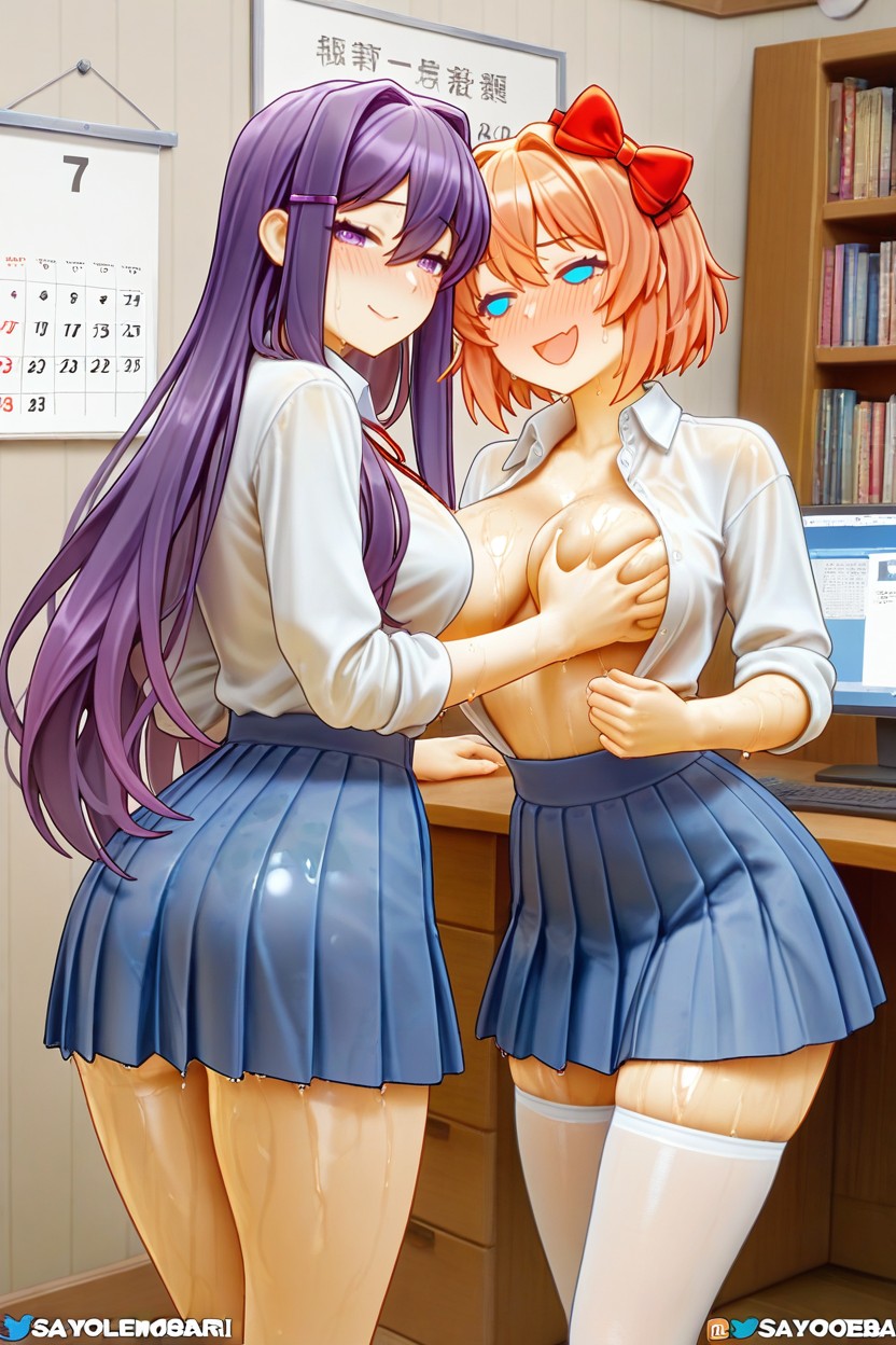 White Stockings, Expressive Face, High Resolution Hentai AI Porn