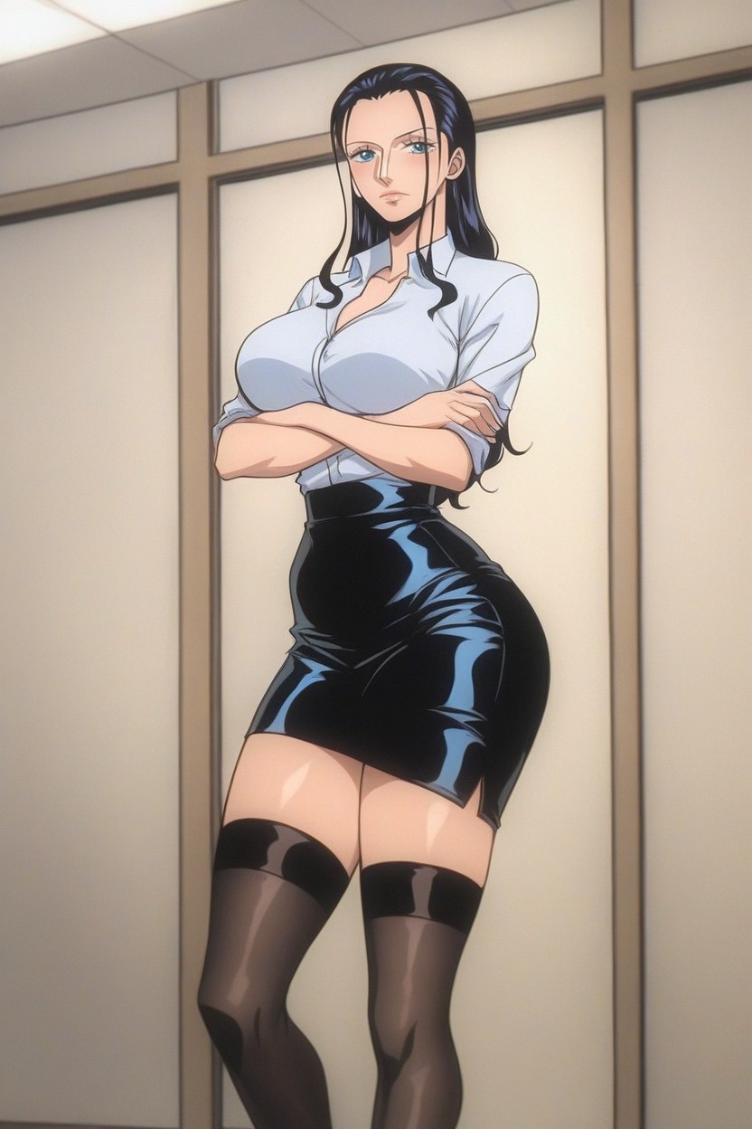 Huge Buttocks, /p, Black Stockings With Slight Runs Hentai AI Porn