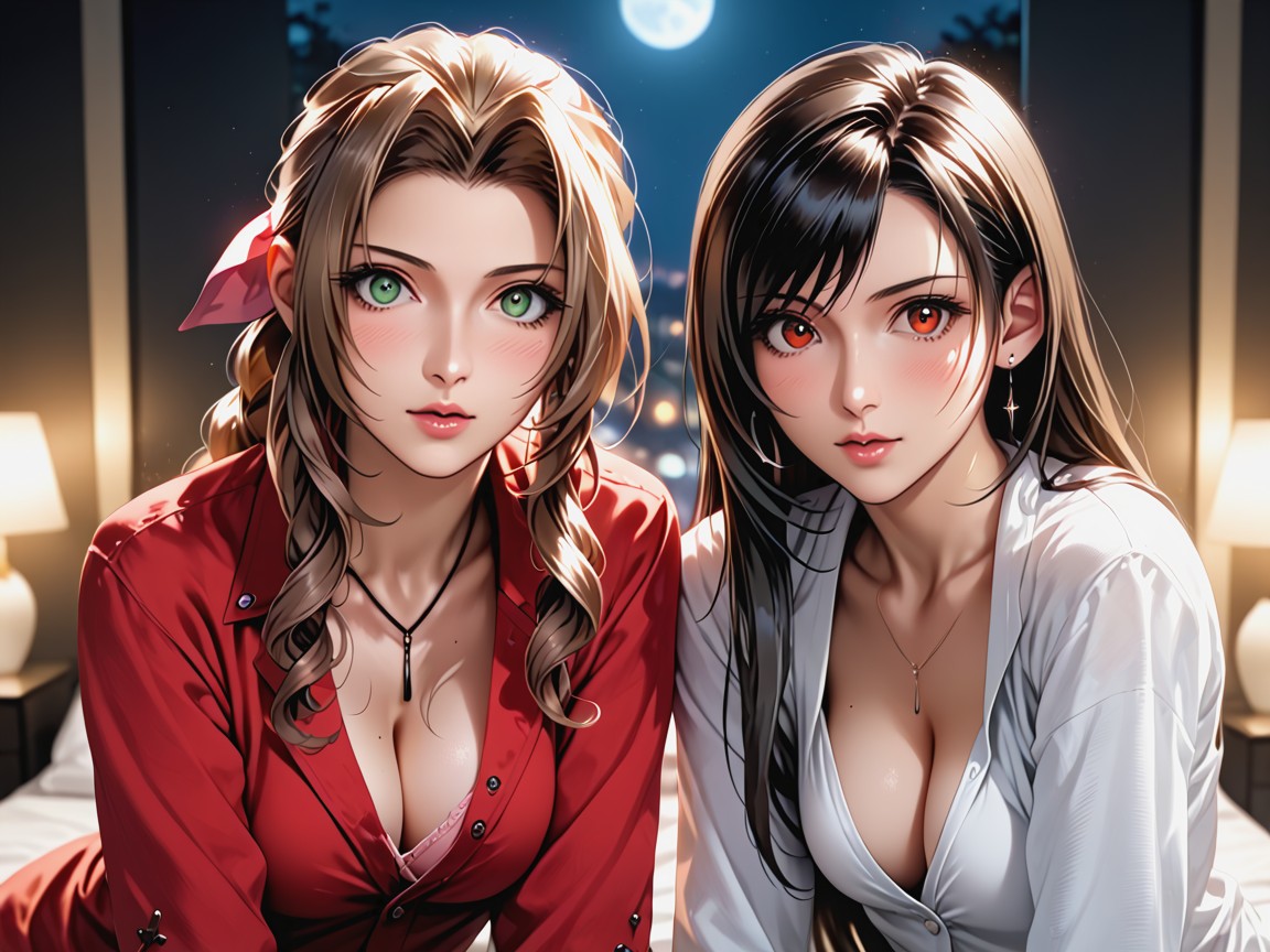 In Bedroom, Very Aesthetic, Mouths Wide Open Hentai AI Porn