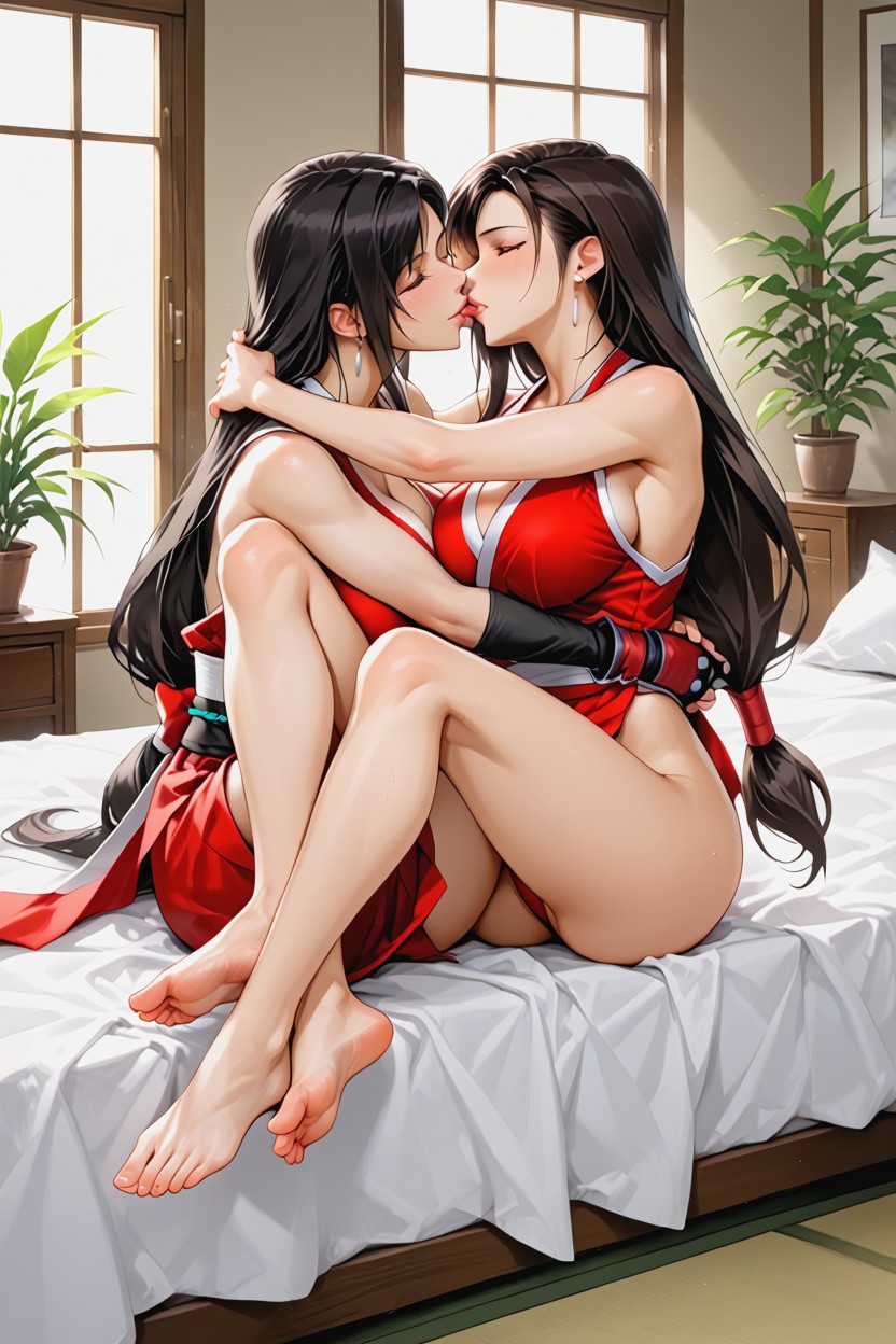 Highres Uncensored, The Lighting Is Warm, Two Women Hentai AI Porn