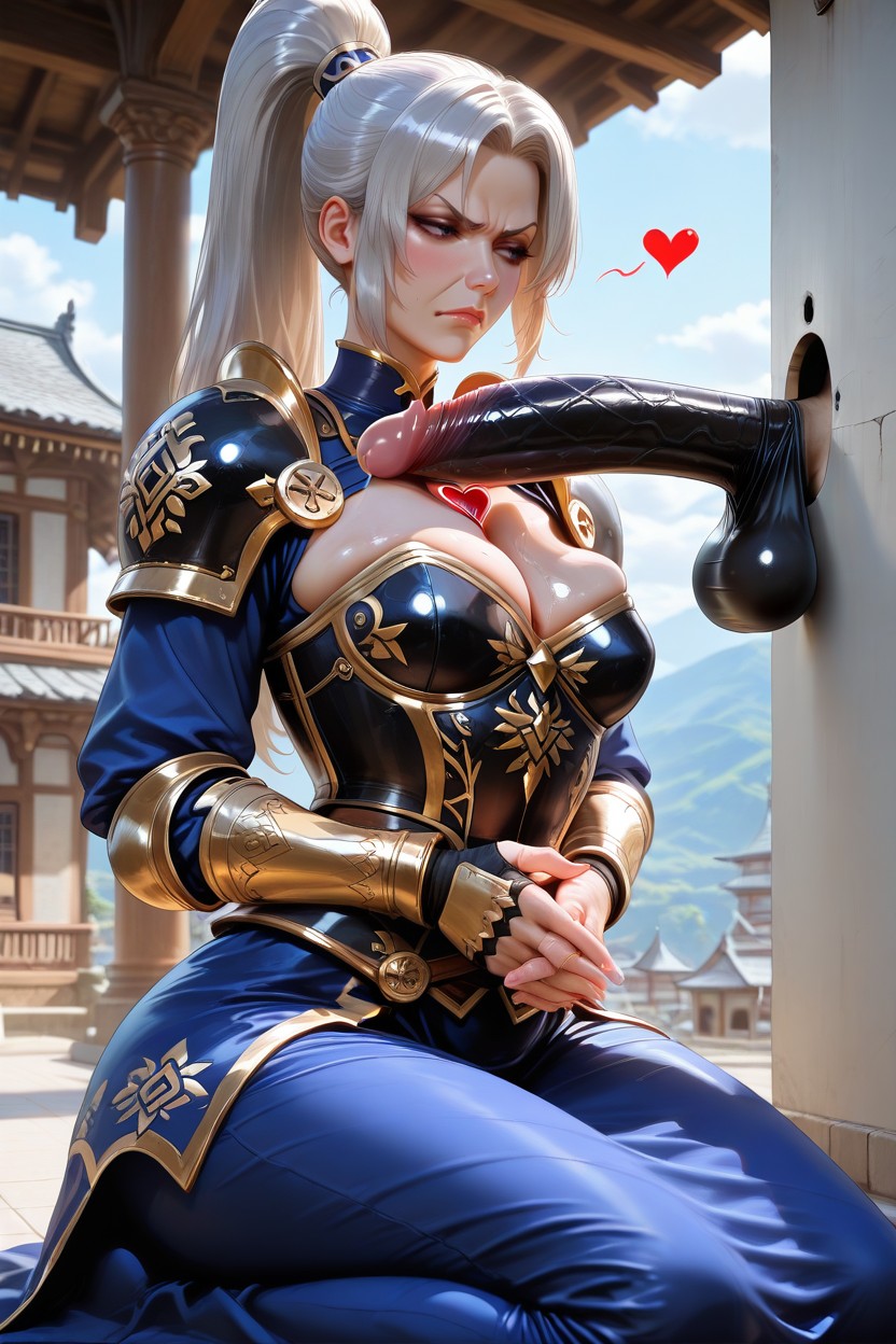 Bulge Donkey Cock, High Ponytail, Titifuck Glory Hole Hentai AI Porn