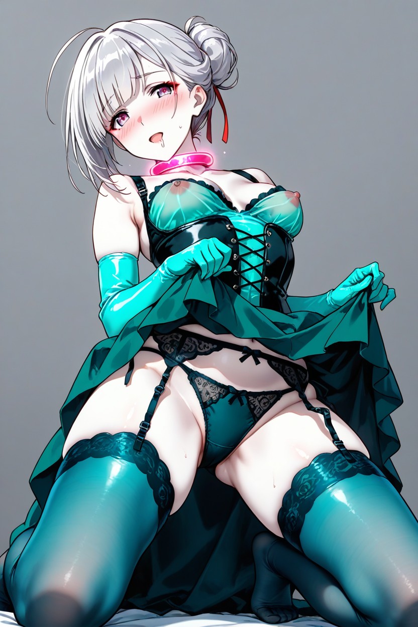 +, Hair Bun, Panties Hentai AI Porn