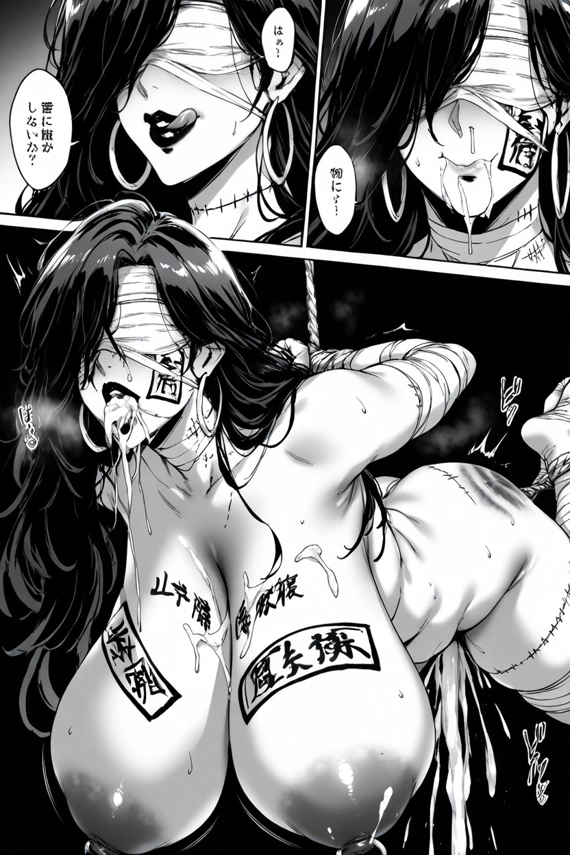 Excessive Cum Bubbles In Mouth, Speech Bubble, Multiple Hentai AI Porn