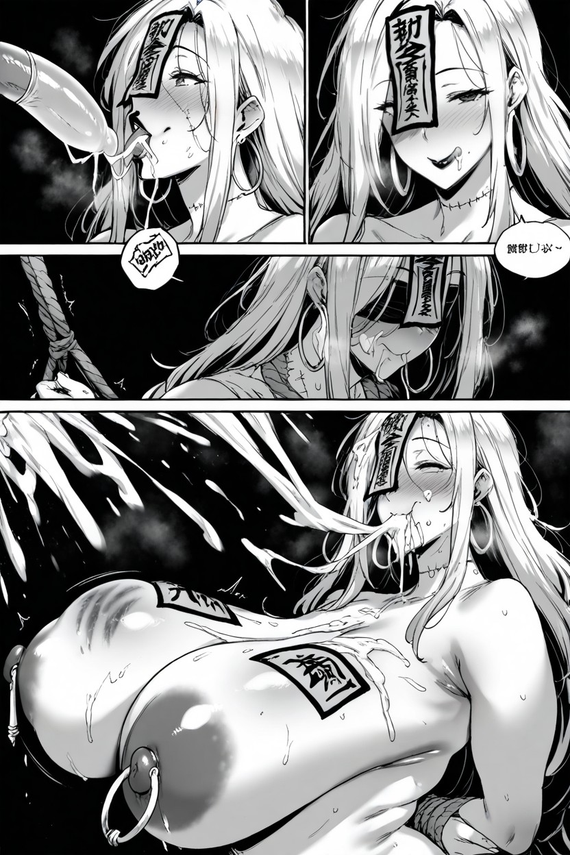 Stomach Deformation, Hoop Earrings, Thirty Ght Art Style Hentai AI Porn