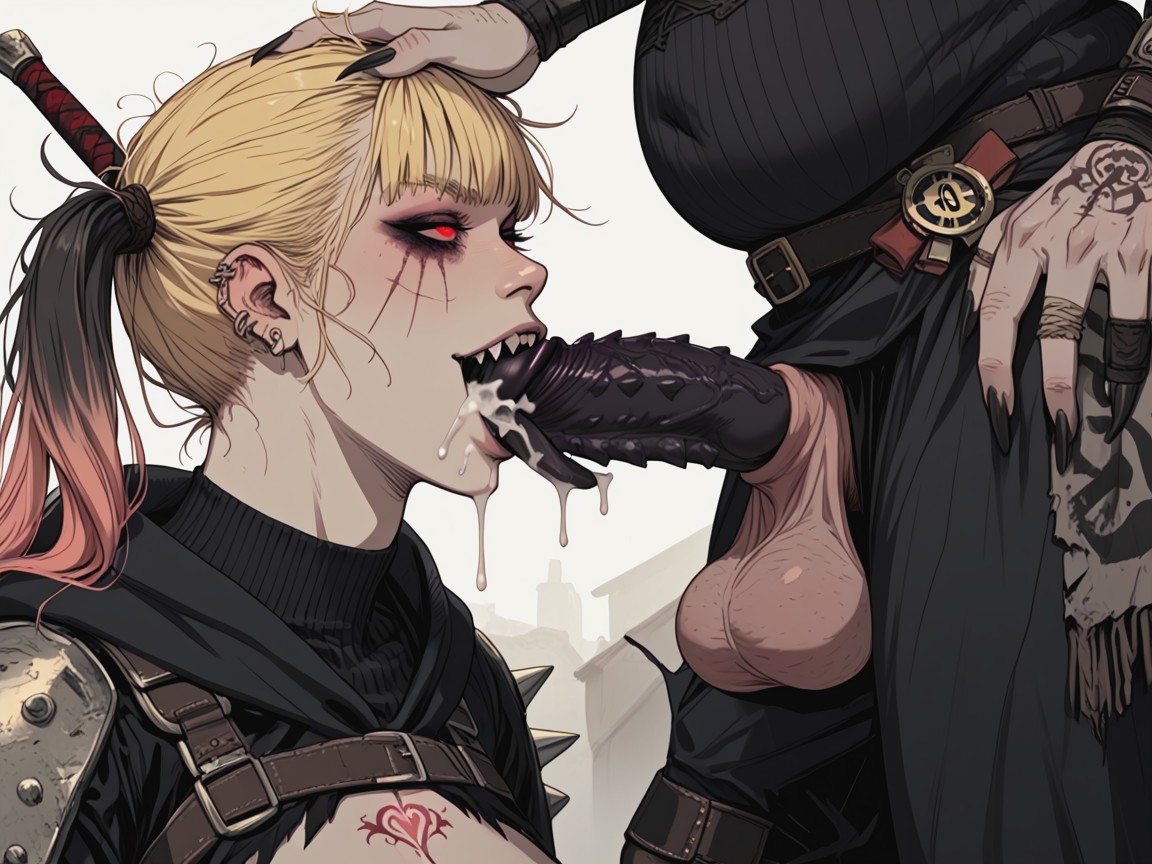 Garbage, Messy Hair, Cum In Mouth Hentai AI Porn