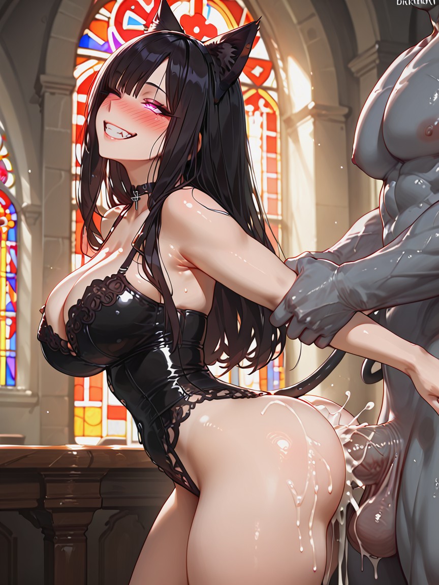 Fucked From Behind, Rounded Ass, Mini Skirt Hentai AI Porn