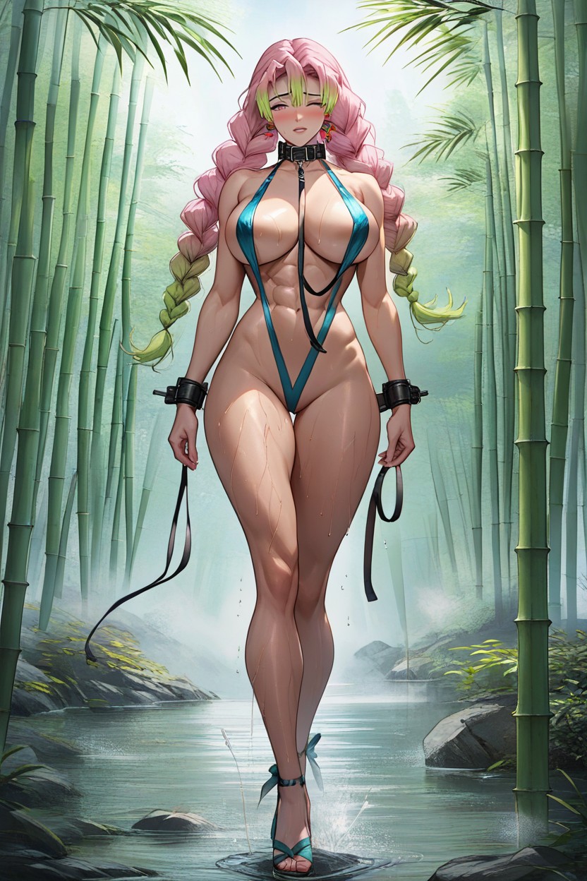 Boobs Bouncing, Bikini Slingshot Pink, Standing Hentai AI Porn