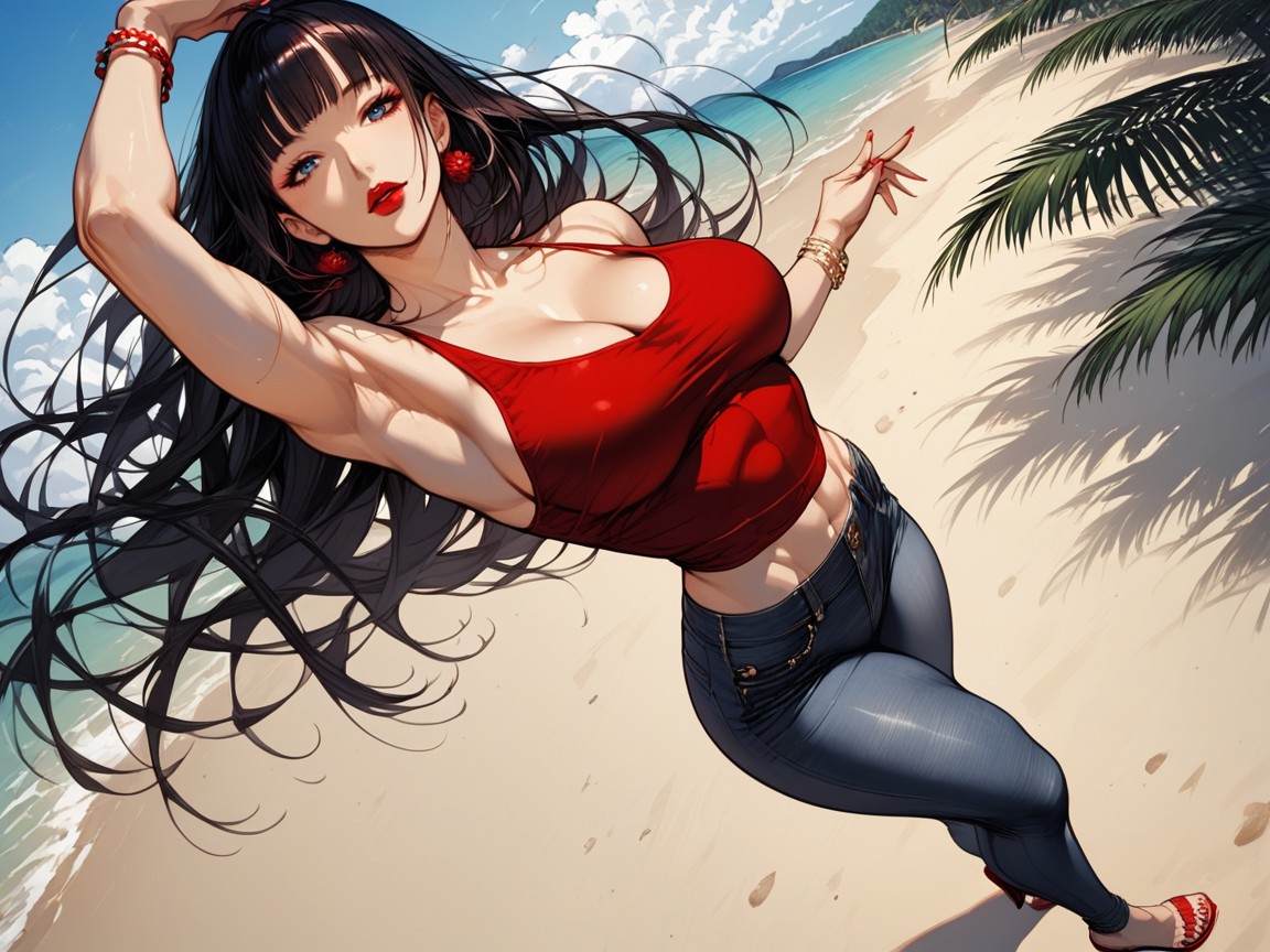 Beach House, Wide Angle, Fit Hentai AI Porn