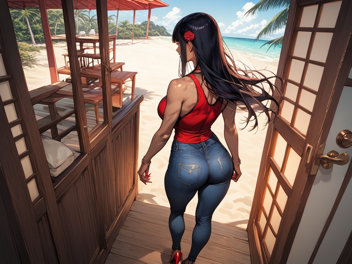 Rings, Wide Angle, Black Hair Hentai AI Porn