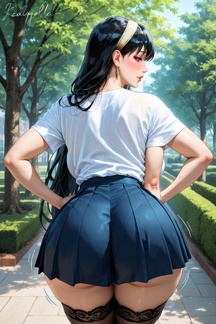 Very Black Hair, Round Face, In Universe Hentai AI Porn