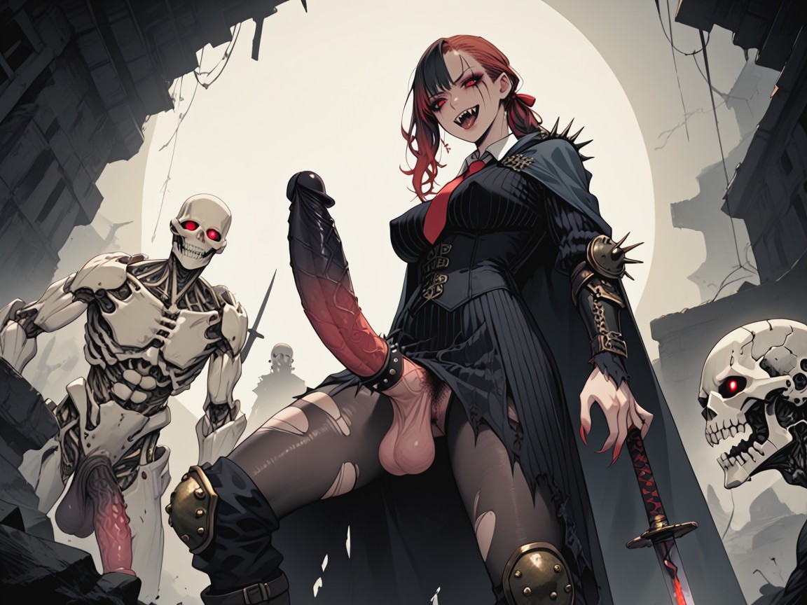 Spiked Penis, Black Tongue, Ridged Penis Hentai AI Porn