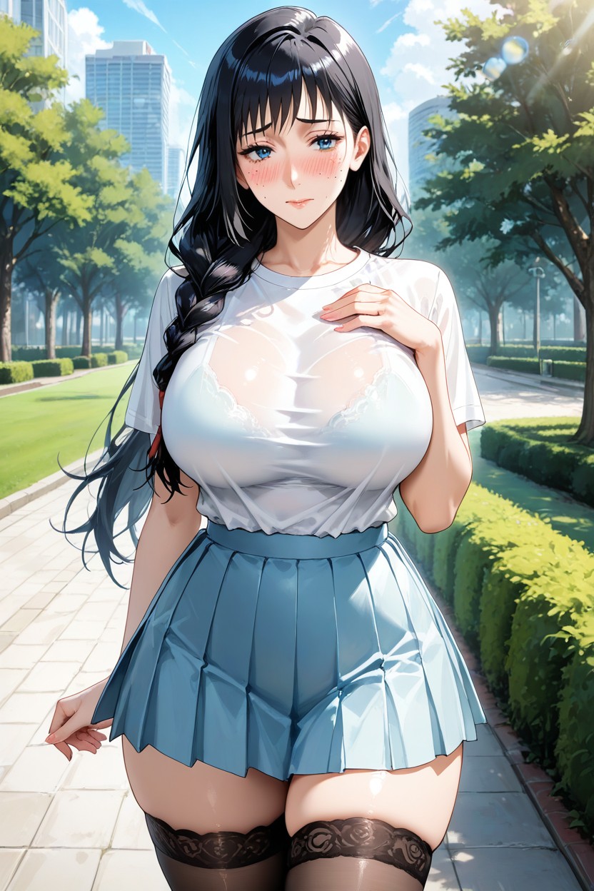 Light Fair Skin, Skinny, Blushing Hentai AI Porn