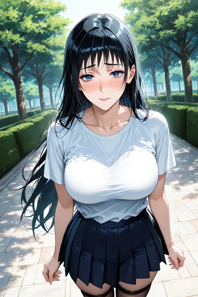 Light Fair Skin, Freckle Face, Blushing Hentai AI Porn