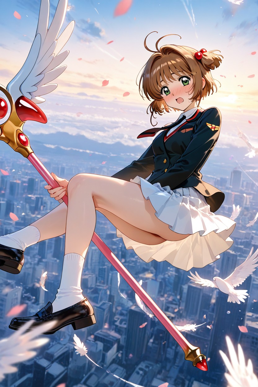 Black Shoes, Large Wind Gust, Shy Hentai AI Porn