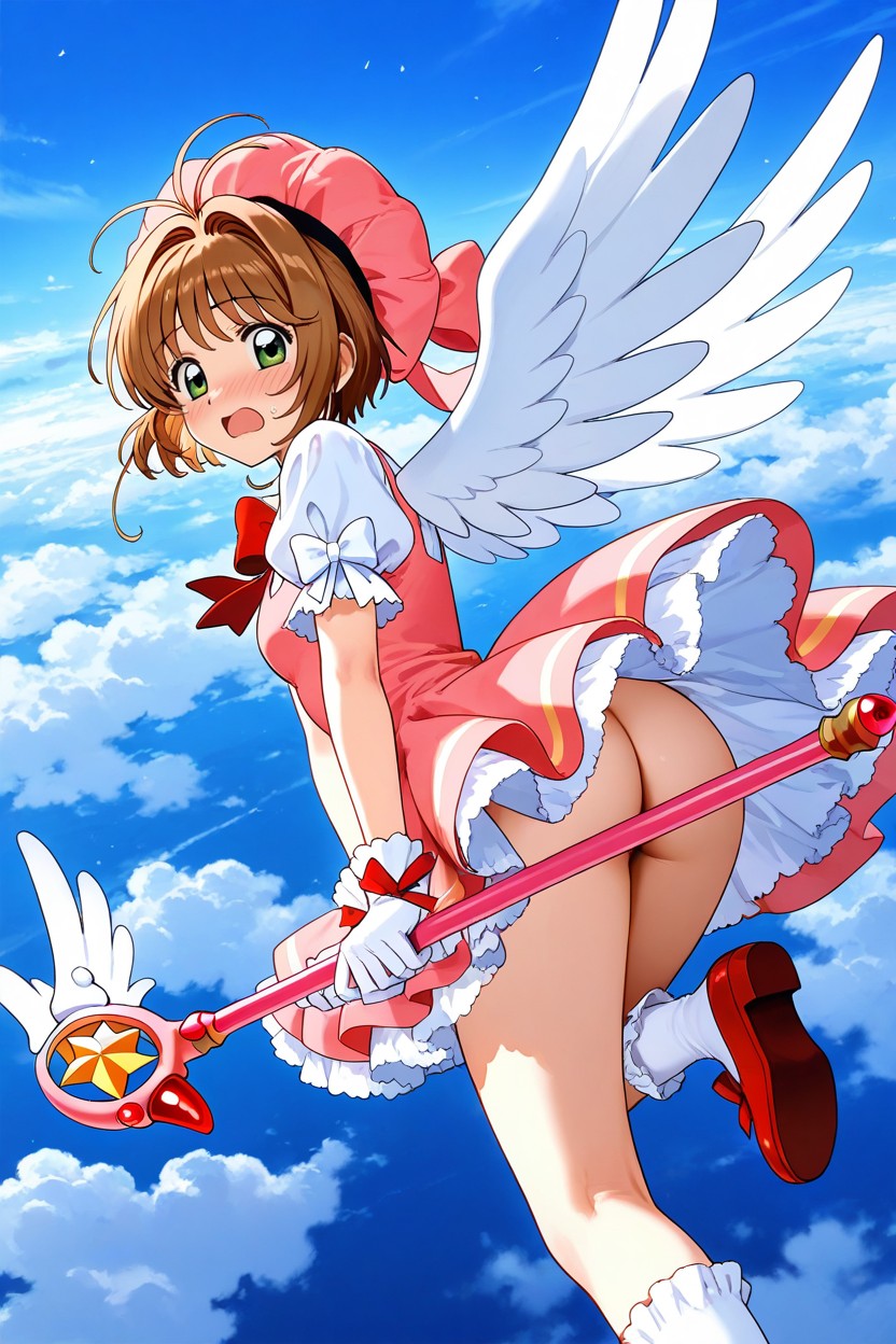 Seen From Behind, Pink Hats, In The Sky Hentai AI Porn
