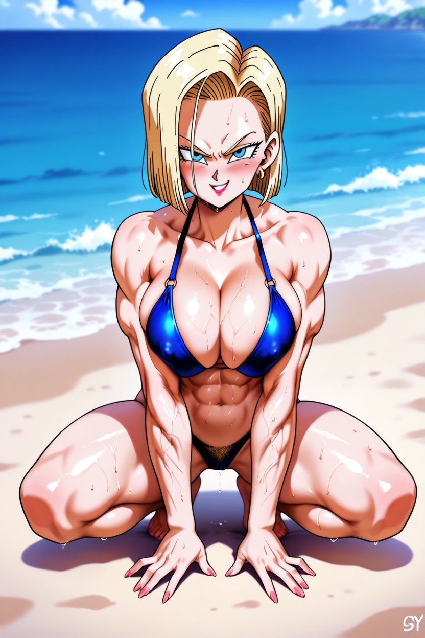 Fit, Blue Eyes, Seducing Hentai AI Porn