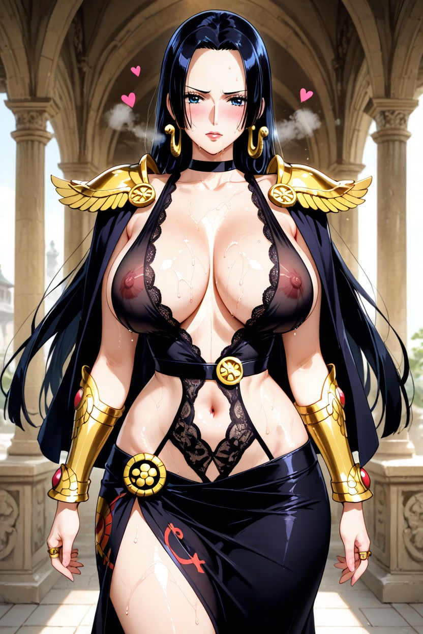 Looking At The Viewer, Visible Nipples, Boa Hancock Hentai AI Porn