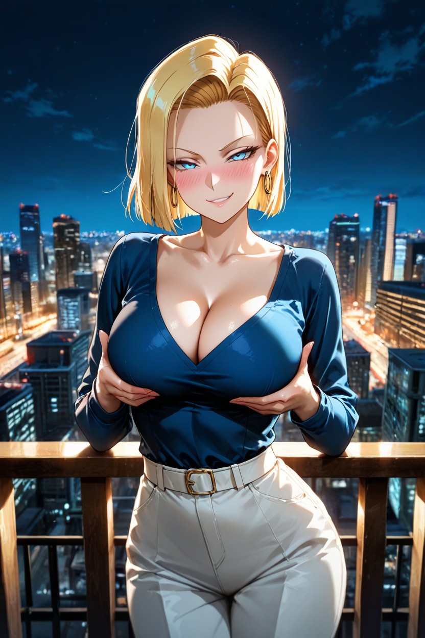 Solo, Looking At The Viewer, Large Breasts Hentai AI Porn