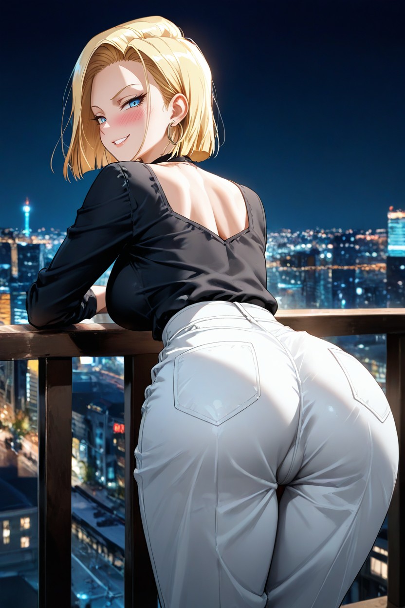 Looking At The Viewer, Blue Eyes, Blonde Hair Hentai AI Porn