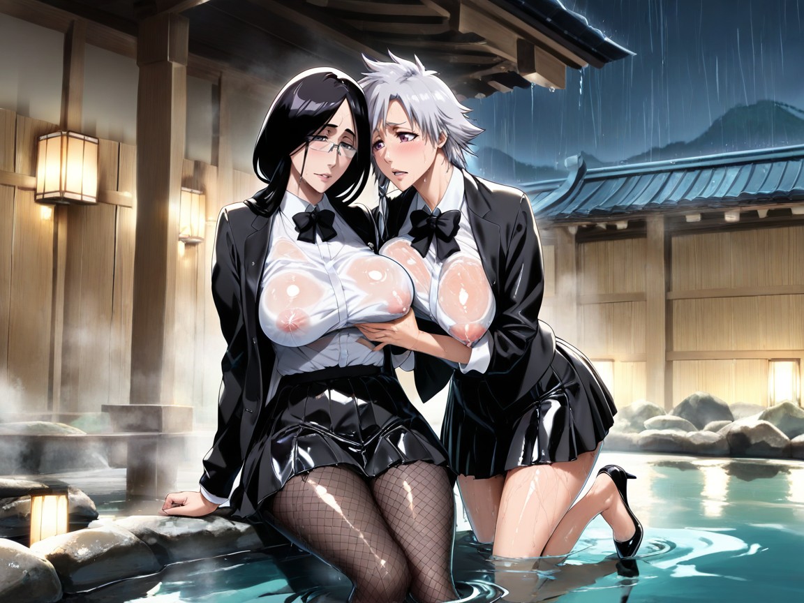Shy, Extremely Wet Clothes, Glossy Lips Hentai AI Porn