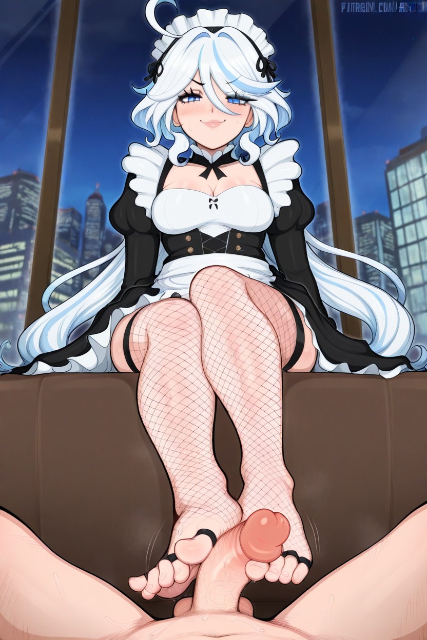 Glass Wall, Erection, Sitting Hentai AI Porn
