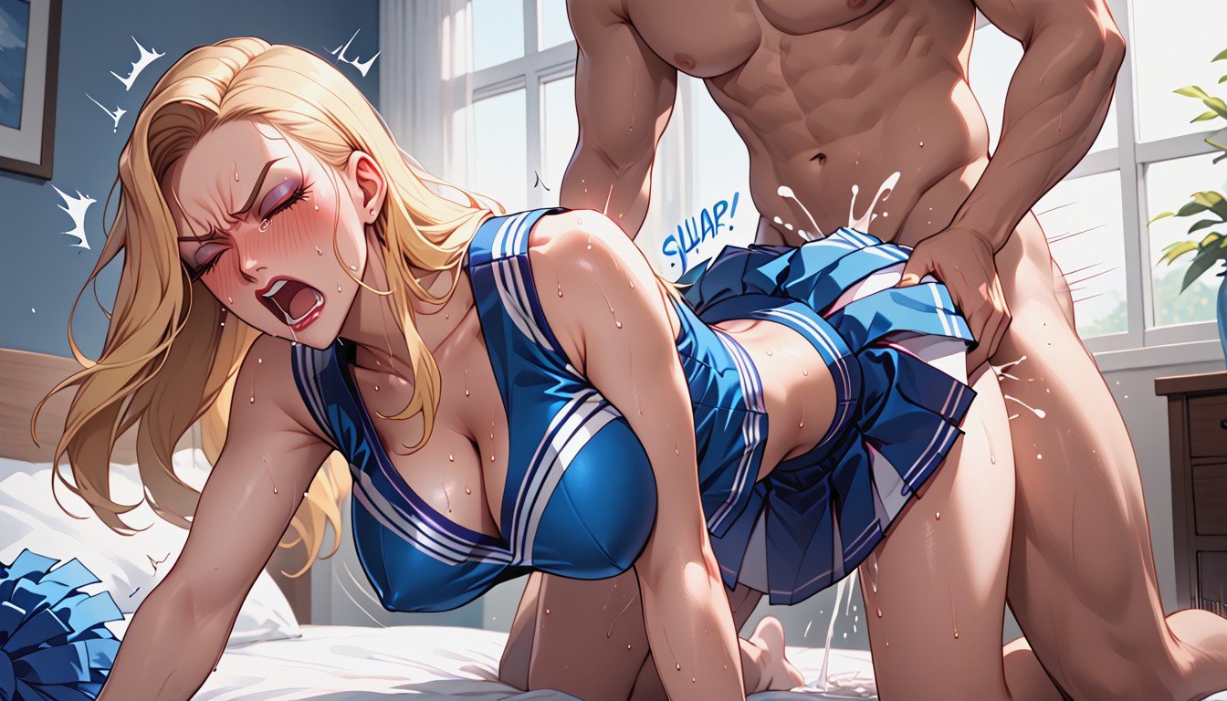 Groping Her From Behind, Bouncing Breasts, Dynamic Angle Hentai AI Porn