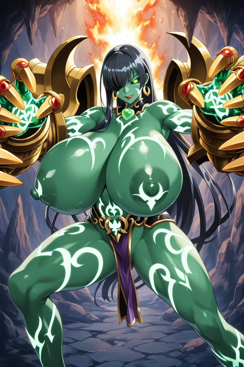 Black Hair, "onslaught From Marvel Vs Capcom", Long Hair Hentai AI Porn