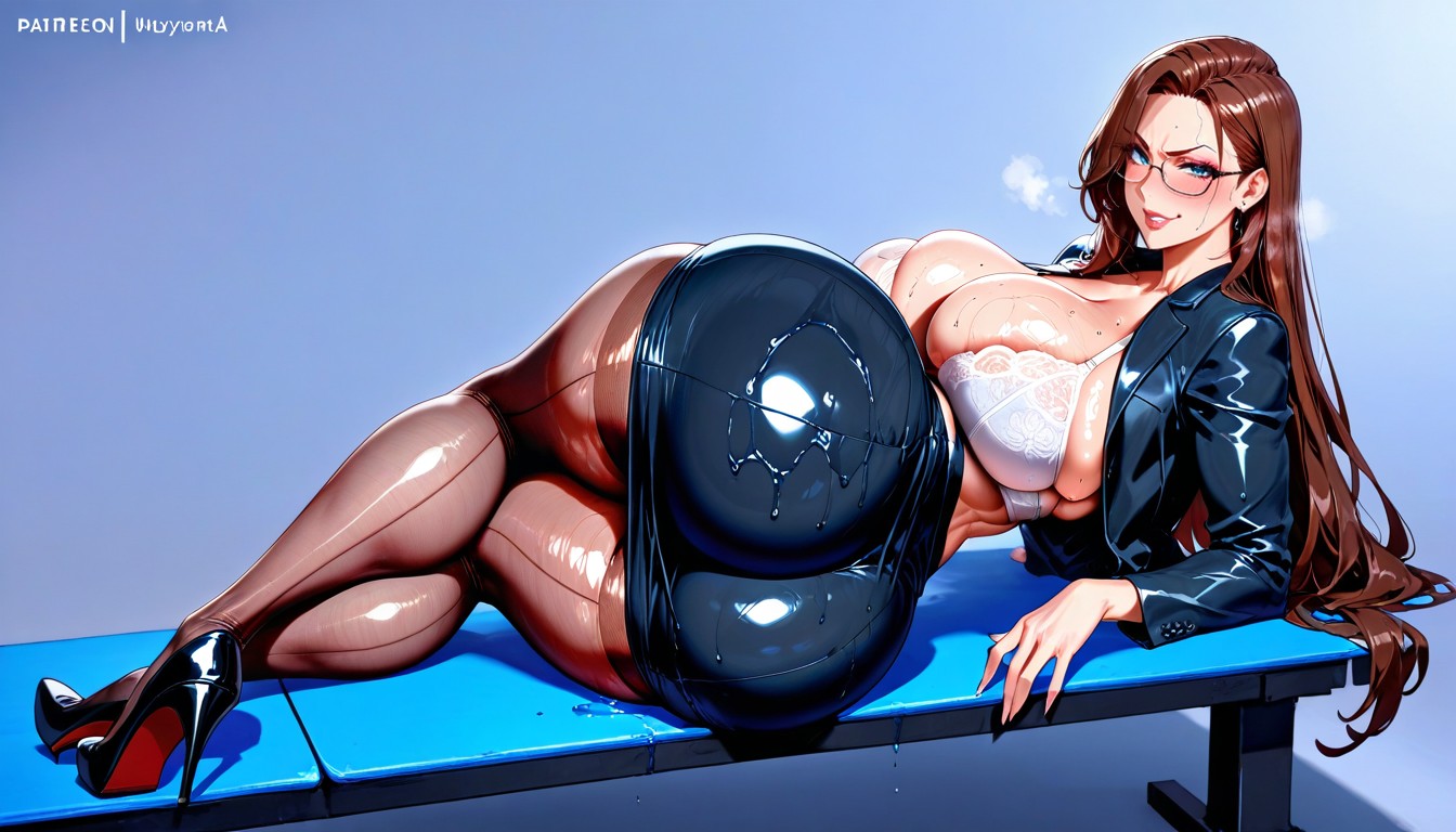 Angry, Looking At The Viewer, Straight Dark Brown Hair Hentai AI Porn