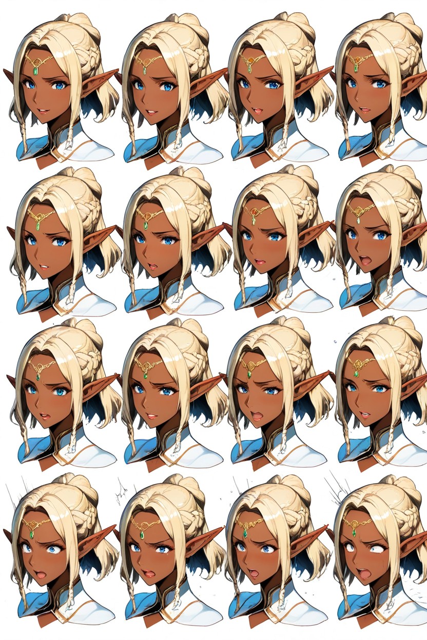 Dynamic Movement, Emerald, Expression Study Hentai AI Porn