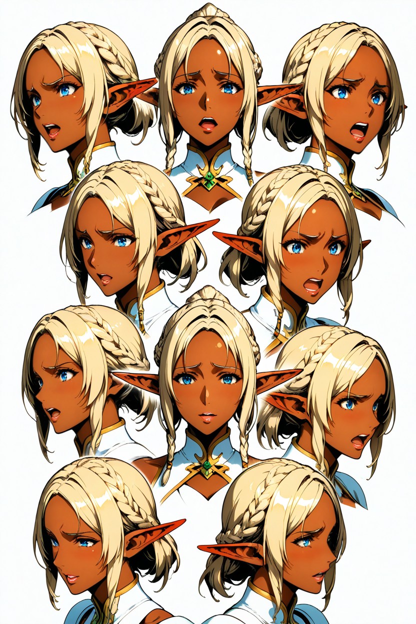 Wavy Blonde Hair, Crazy, Masterfully Refine Faces Hentai AI Porn