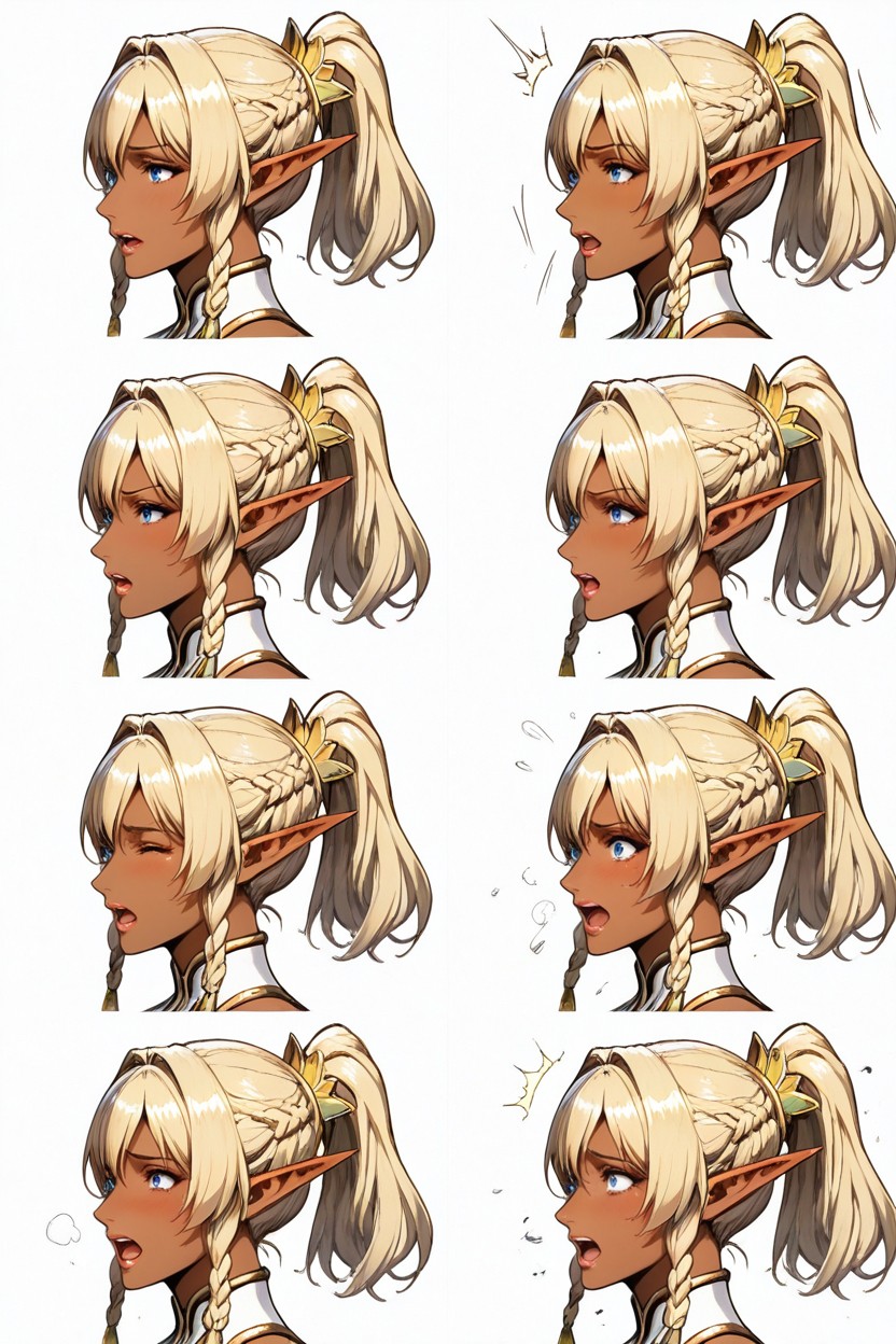 Motion Lines, Back Braid, V-shaped Body Hentai AI Porn