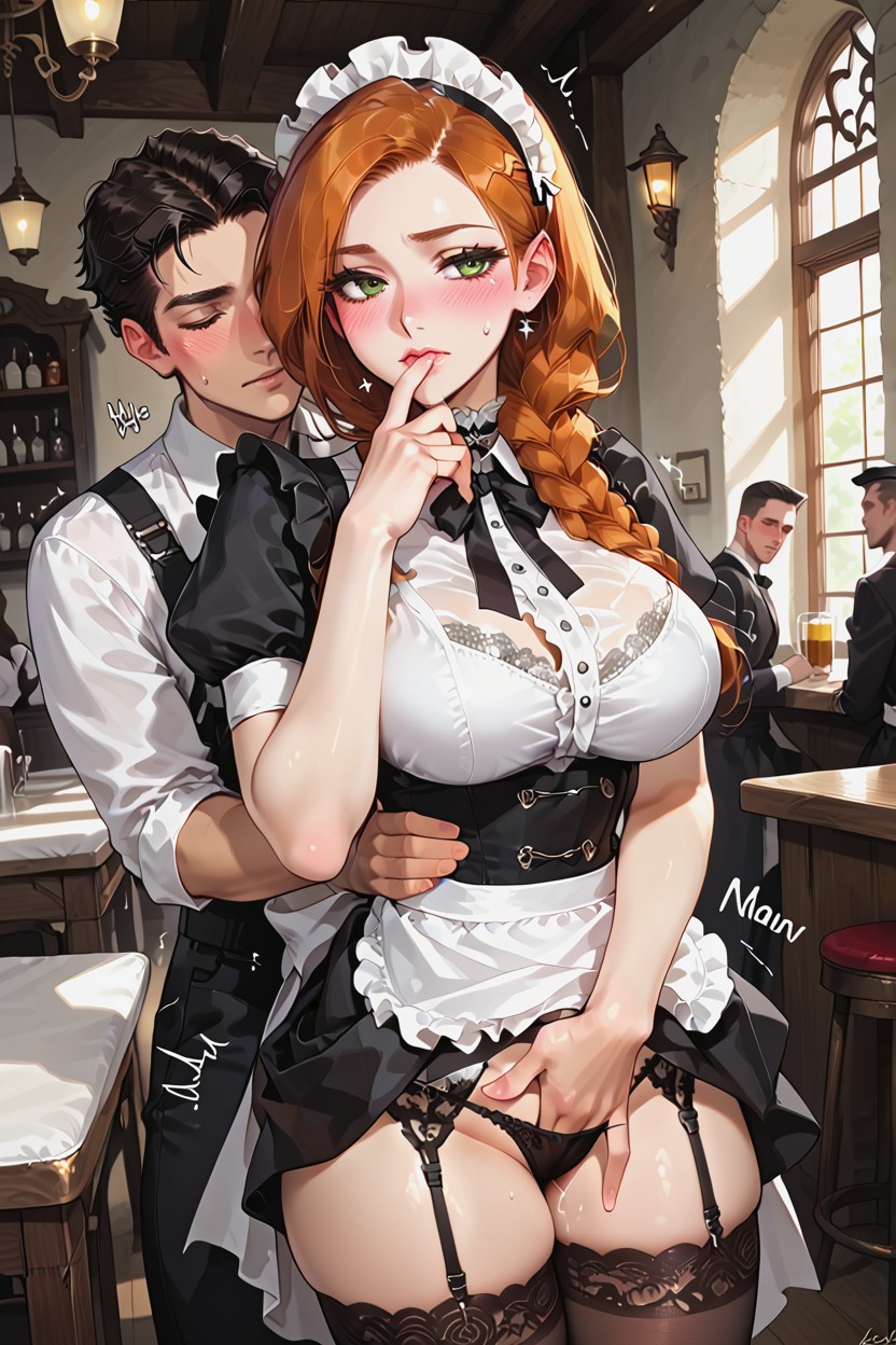 Soft Light, Black Lace Bra, Long Thick Eyelashes Hentai AI Porn