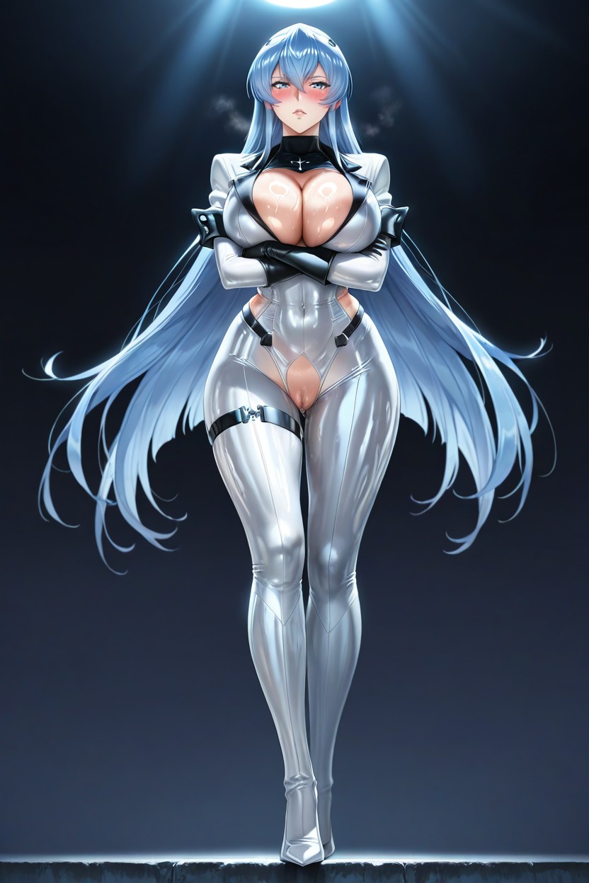 Open The Eyes, Stand With Your Legs Crossed, Blue Eyes Hentai AI Porn