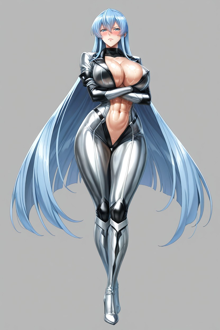 Standing, Oiled Skin, Anatomically Accurate Hentai AI Porn
