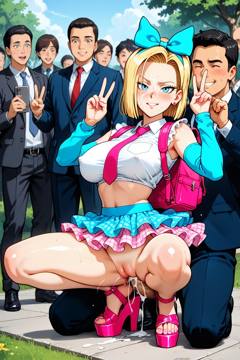 Long Hourglass Figure, No Panties, Beautiful Face Hentai AI Porn